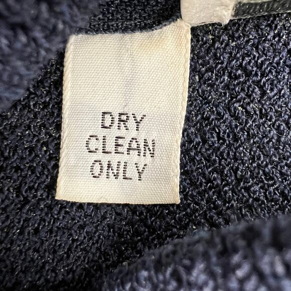 St. John Evening Geometric Greek Key Pattern Navy Sequin Long Sleeved Dress 8 - Picture 8 of 9